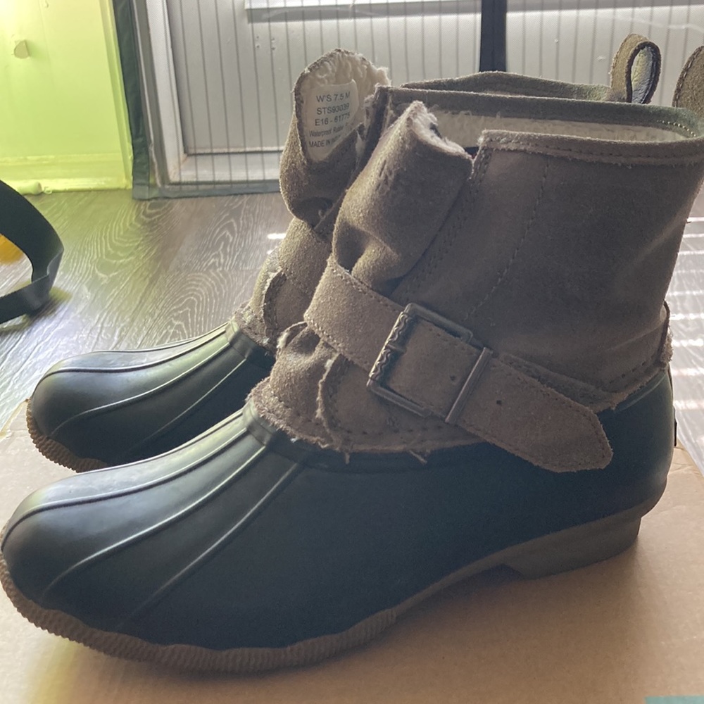 Sperry Top-Sider Rip Water Duck/Rain Boot Graphite/Black - Picture 5 of 9